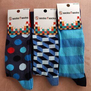 Socks n Socks.  3 pair.  New with tags.  Men's crew socks